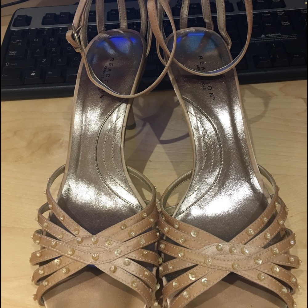 EVENING SANDALS - SATIN BEADED STAPPY